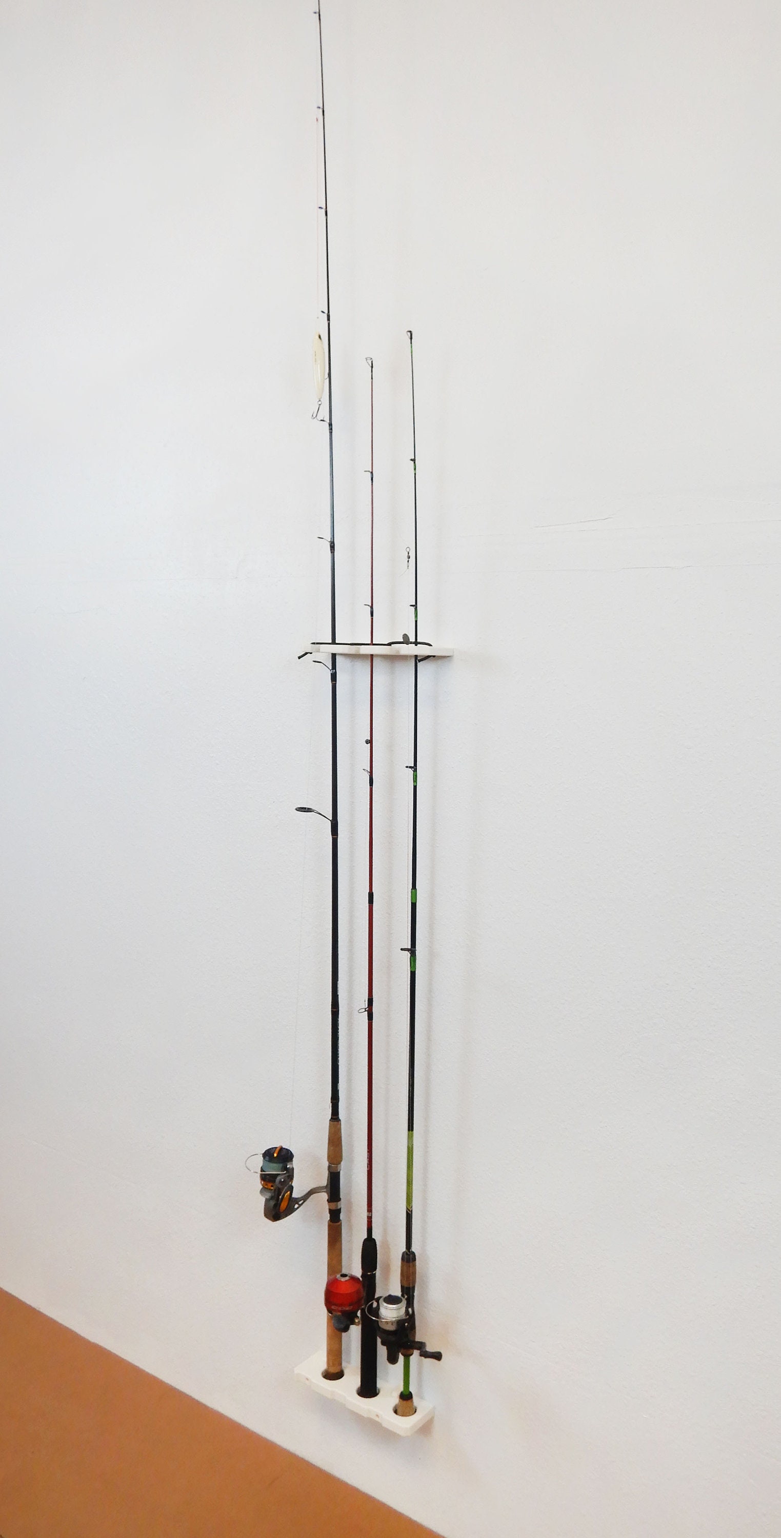 Vertical 3 Fly Fishing Rod Holder Vertical Console Boat Wall Etsy