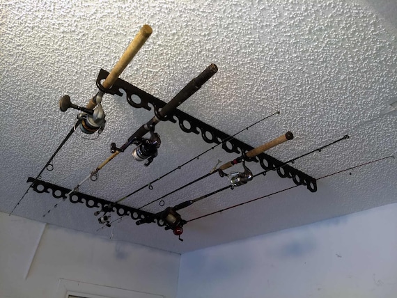 21 INSHORE Fishing Rod Rack Holder Garage Ceiling or Wall Mounted Storage  organizer for Pole and Reel Perfect Fishing Gift -  Finland