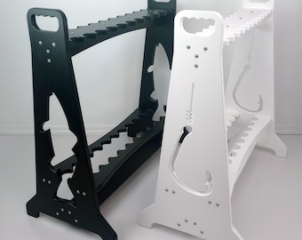 22-Fishing Rod Rack Standing Organizer Holder Floor Stand HEAVY DUTY