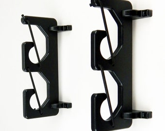 2 Fishing Rod Pole Reel Holder Gunwale Boat Mount Rack Bungee Secure Low Profile
