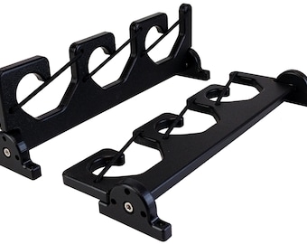 3 Fishing Rod Pole Reel Folding Holder Gunwale Boat Rack Bungee Low Profile