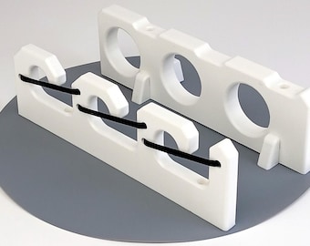 3 Fishing Rod Holder Vertical Console Boat Wall Rack Bungee