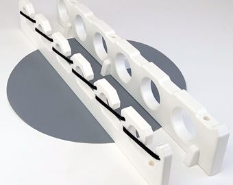 6 Fishing Rod Holder Vertical Console Boat Wall Rack Bungee