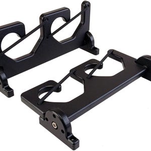 2 Fishing Rod Pole Reel Folding Holder Gunwale Boat Rack Bungee Low Profile Foldaway Design- Perfect Fathers Day Gift