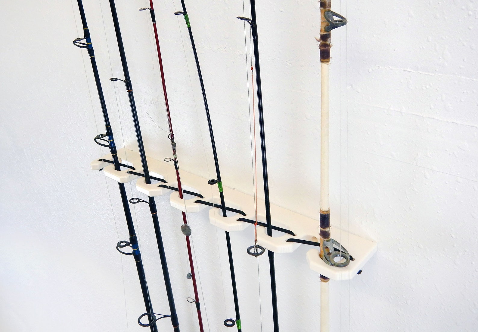 Vertical 6 Fly Fishing Rod Holder Vertical Console Boat Wall Etsy
