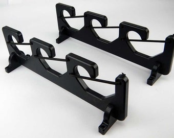3 Fishing Rod Pole Reel Holder Gunwale Boat Mount Rack Bungee Secure