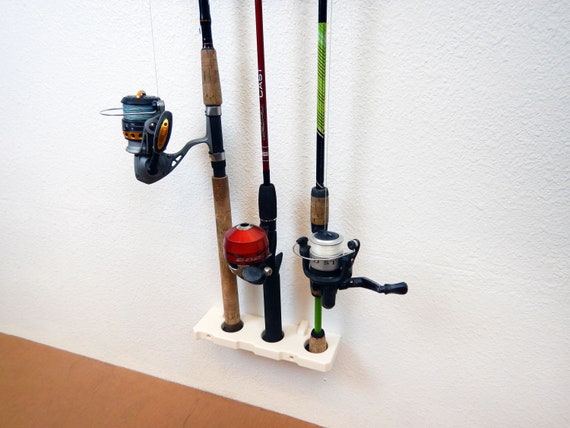 Vertical 3 Fly Fishing Rod Holder Vertical Console Boat Wall Rack