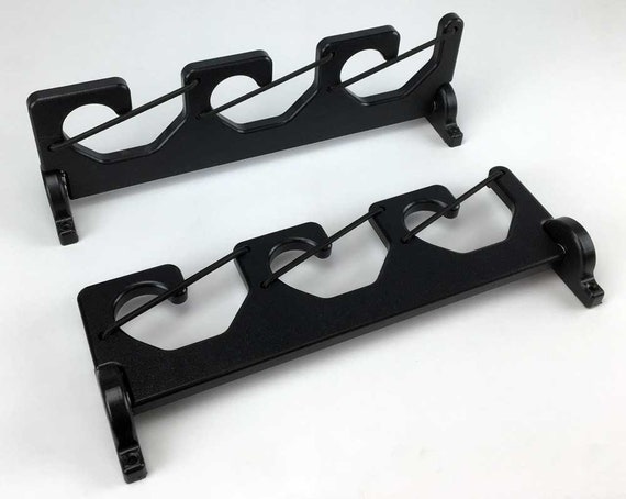 3 Fishing Rod Pole Reel Folding Holder Gunwale Boat Rack Bungee