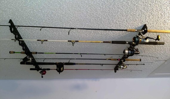9 Fishing Rod Pole Reel Offshore Holder Garage Ceiling Wall Mount