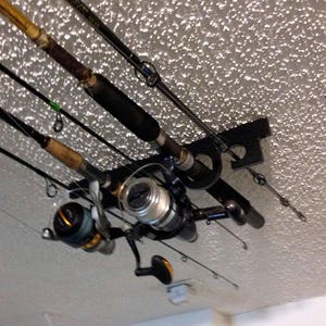 5 OFFSHORE Ceiling or Wall Rack Holder Fishing Rods Pole Reel Holder Garage Ceiling Wall Mount Storage Organizer Father's Day gift image 5