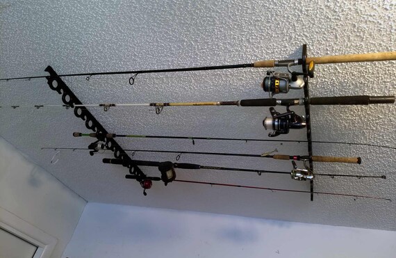21 Inshore Fishing Rod Rack Garage Ceiling Or Wall Mounted Storage Organizer For Pole And Reel Perfect Fishing Gift