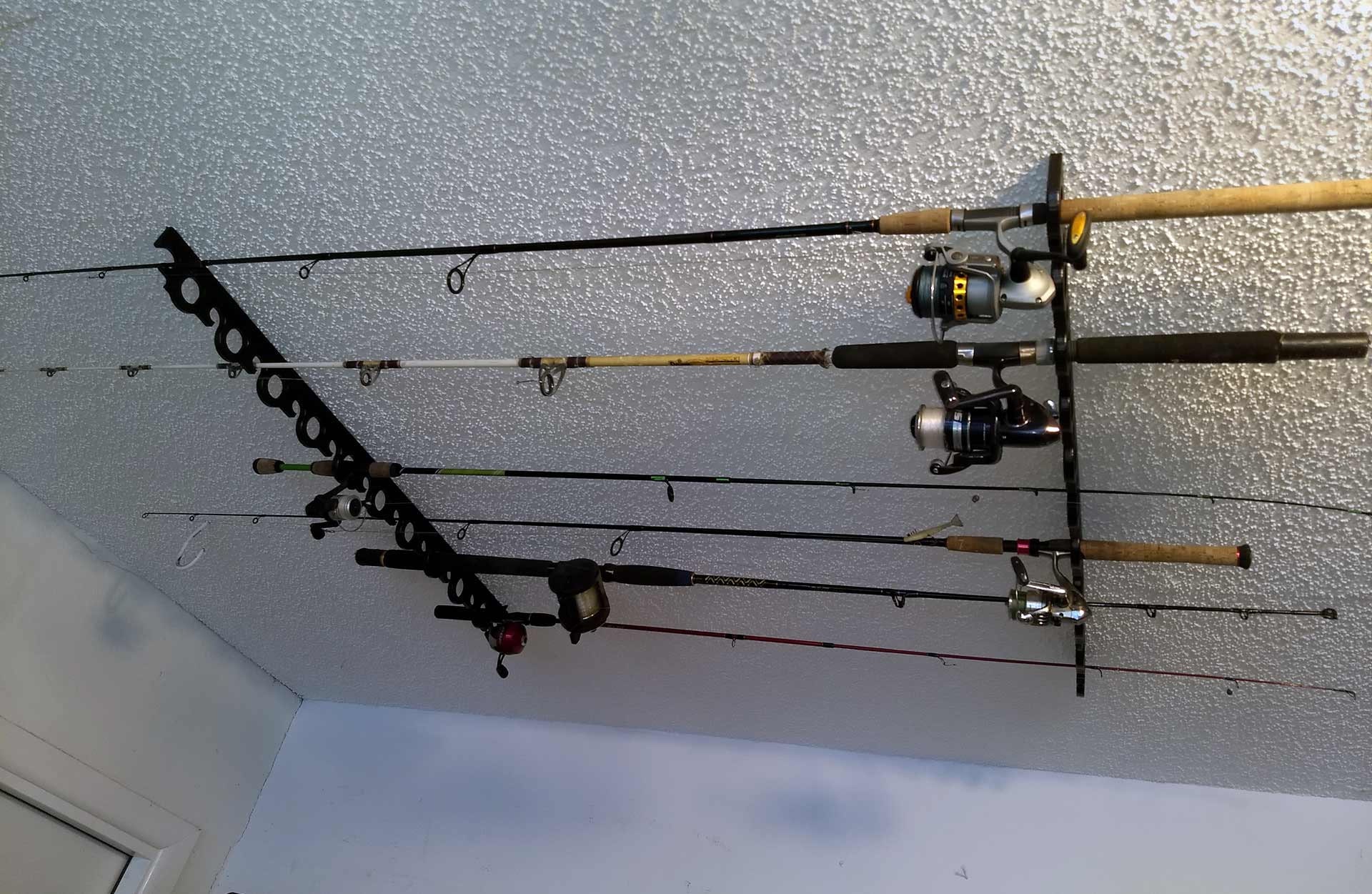 A Pair Fishing Rod Rack For 10 Rods Storage Pole Rod Holder Suit Ceiling  Wall Mount Garage Organizer Fishing Rod Accessories - AliExpress