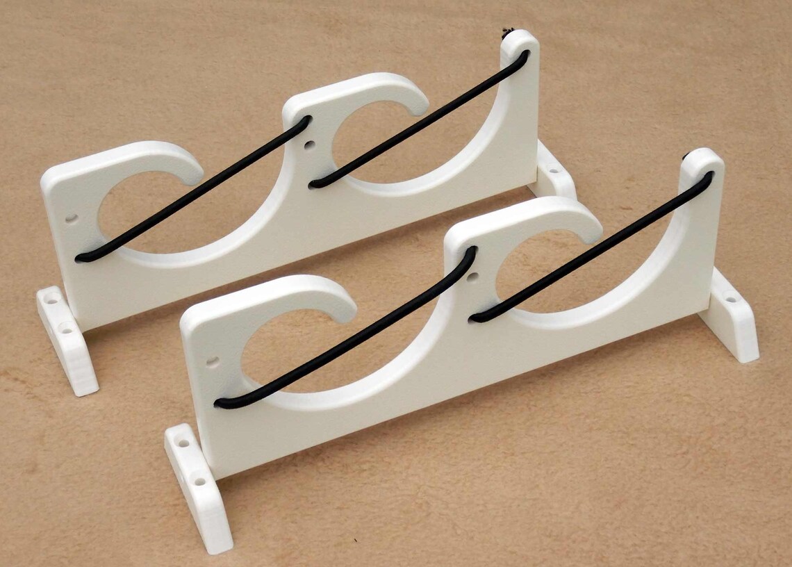 2 Fishing Rod Pole Reel Folding Holder Gunwale Boat Rack Etsy