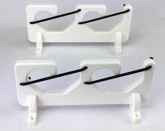 2 Fishing Rod Pole Reel Holder Gunwale Boat Mount Rack Bungee Secure Low Profile