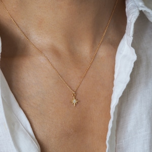 LAYLA. Gold Filled North Star Pendant Necklace