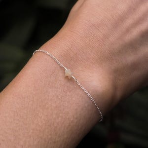 October Opal Birthstone Sterling Silver Bracelet