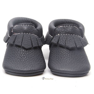 Baby boy black moccasins best sale