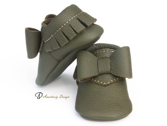 olive green moccasins