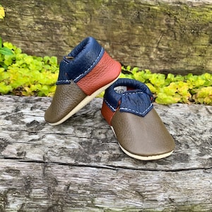 Quad Color Urban Loafer Moccasins, Baby Boy Shoes, Boys and Girls Baby Shoes, Toddler Moccasins