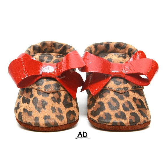 baby girl moccasins with bow