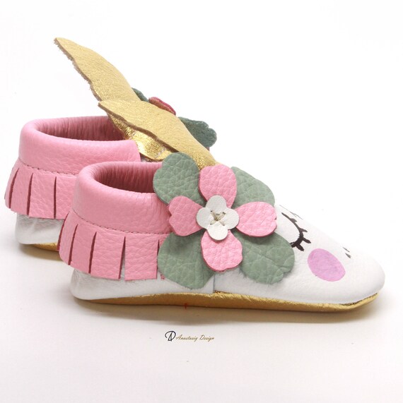 unicorn baby moccasins