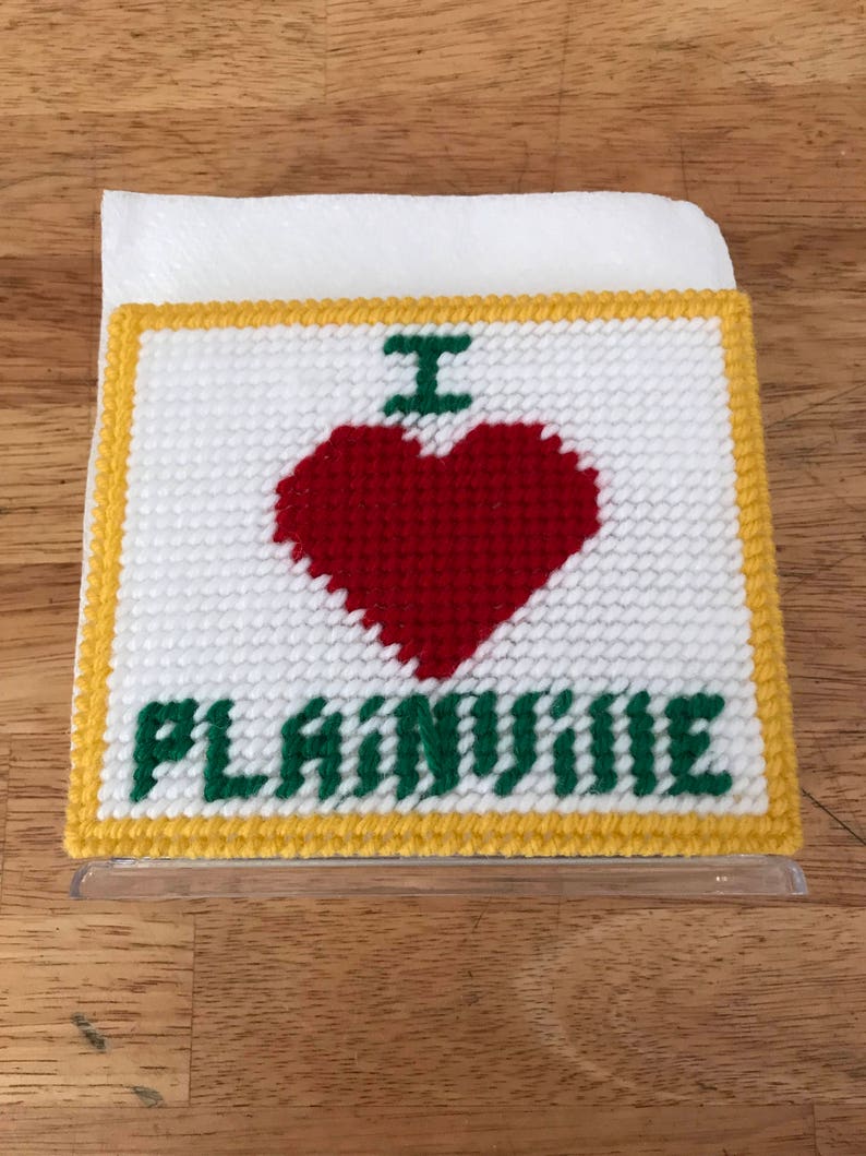 Custom Personalized Napkin Holder Plastic Canvas
