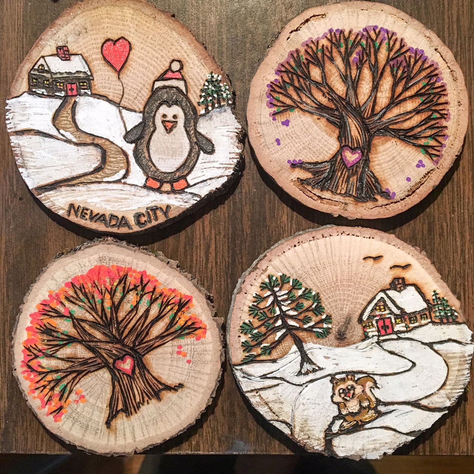 Custom Ornament Wood Burned & Hand Painted - Etsy
