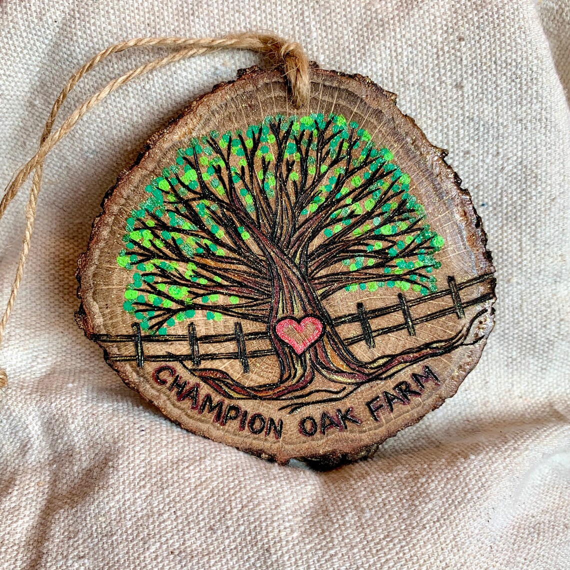 Custom Ornament Wood Burned & Hand Painted - Etsy