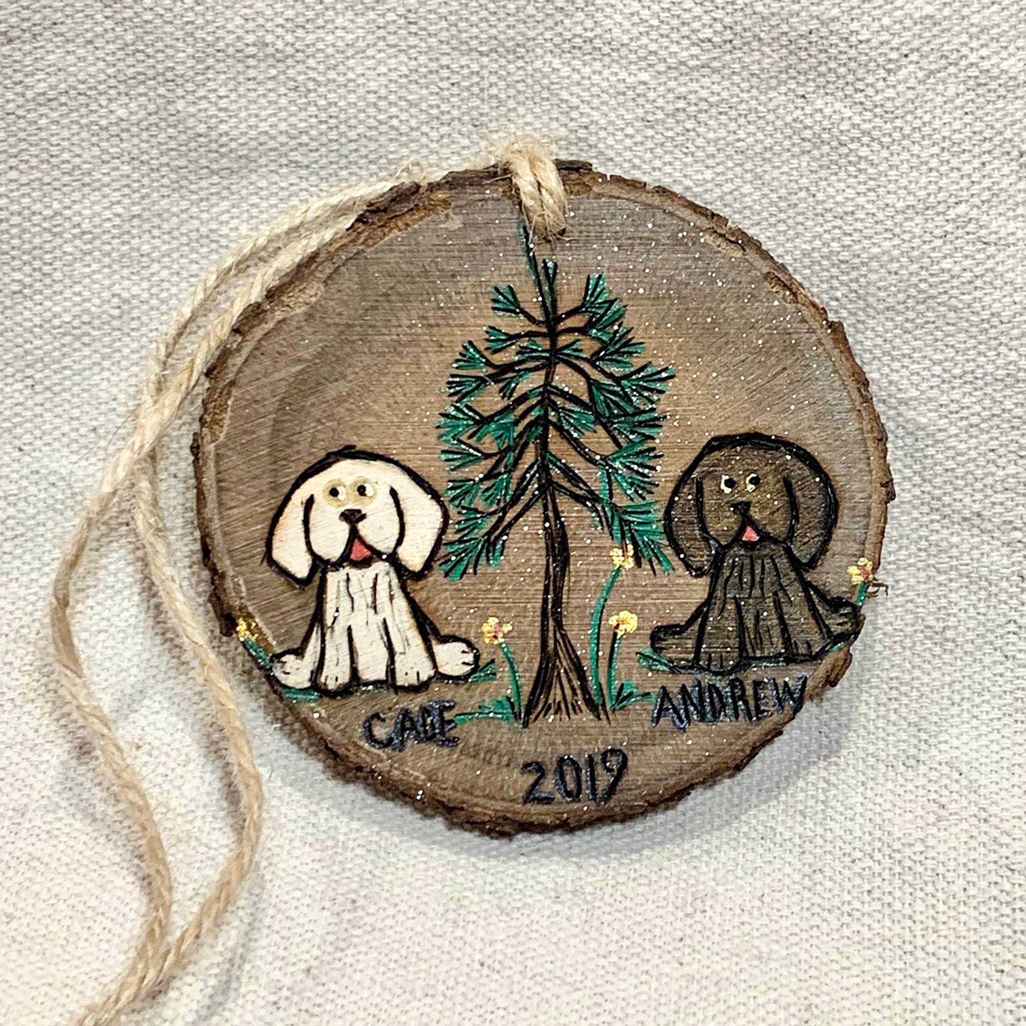 Custom Ornament Wood Burned & Hand Painted - Etsy