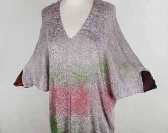 Gebreide set, jurk en poncho, grote maat jurk, XXXL, grote maat jurk,