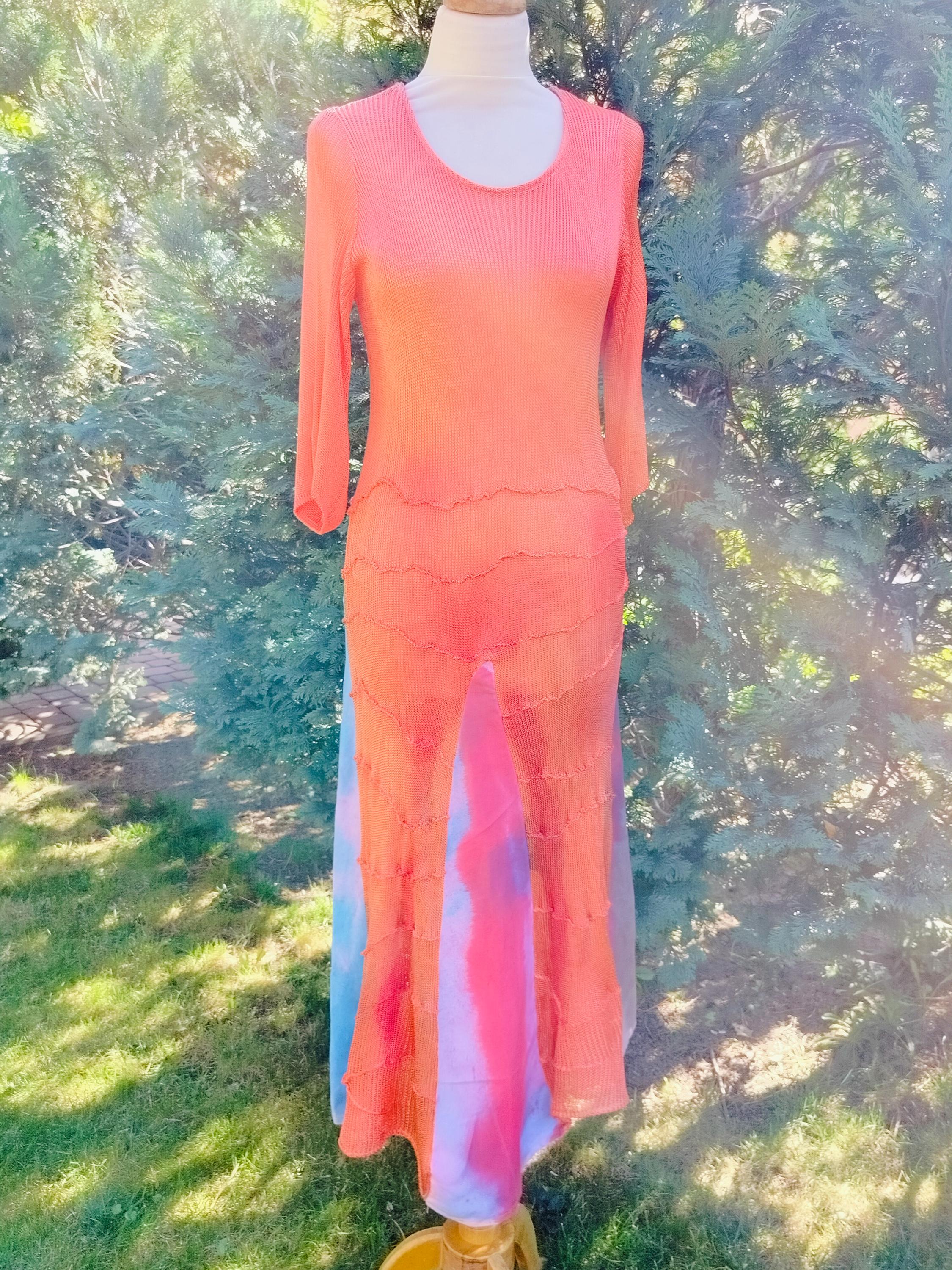 orange knit dress long sleeve Estrella Long Sleeve Knit Mini Dress