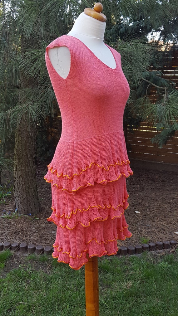 Coral top mini dress