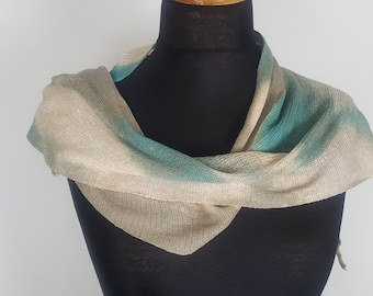 Linen scarf, Linen scarf, Knitted linen scarf, Linen shawl