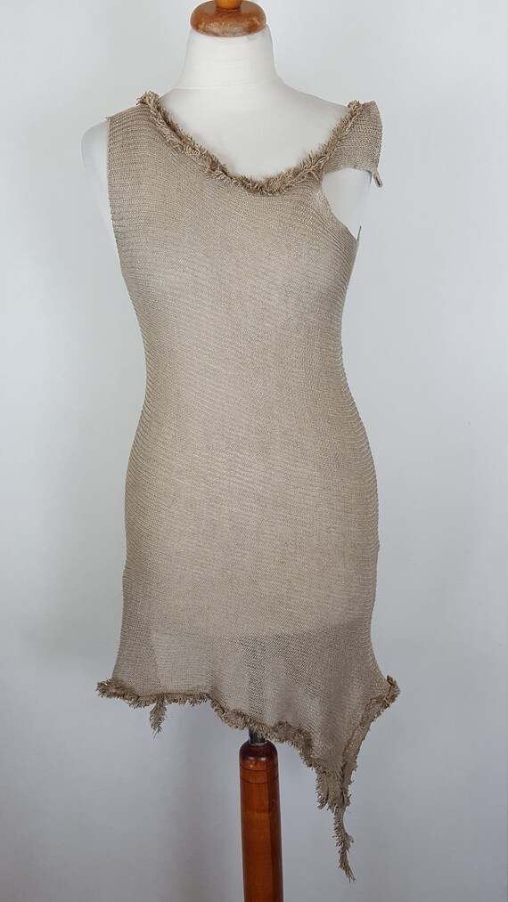 linen knit dress