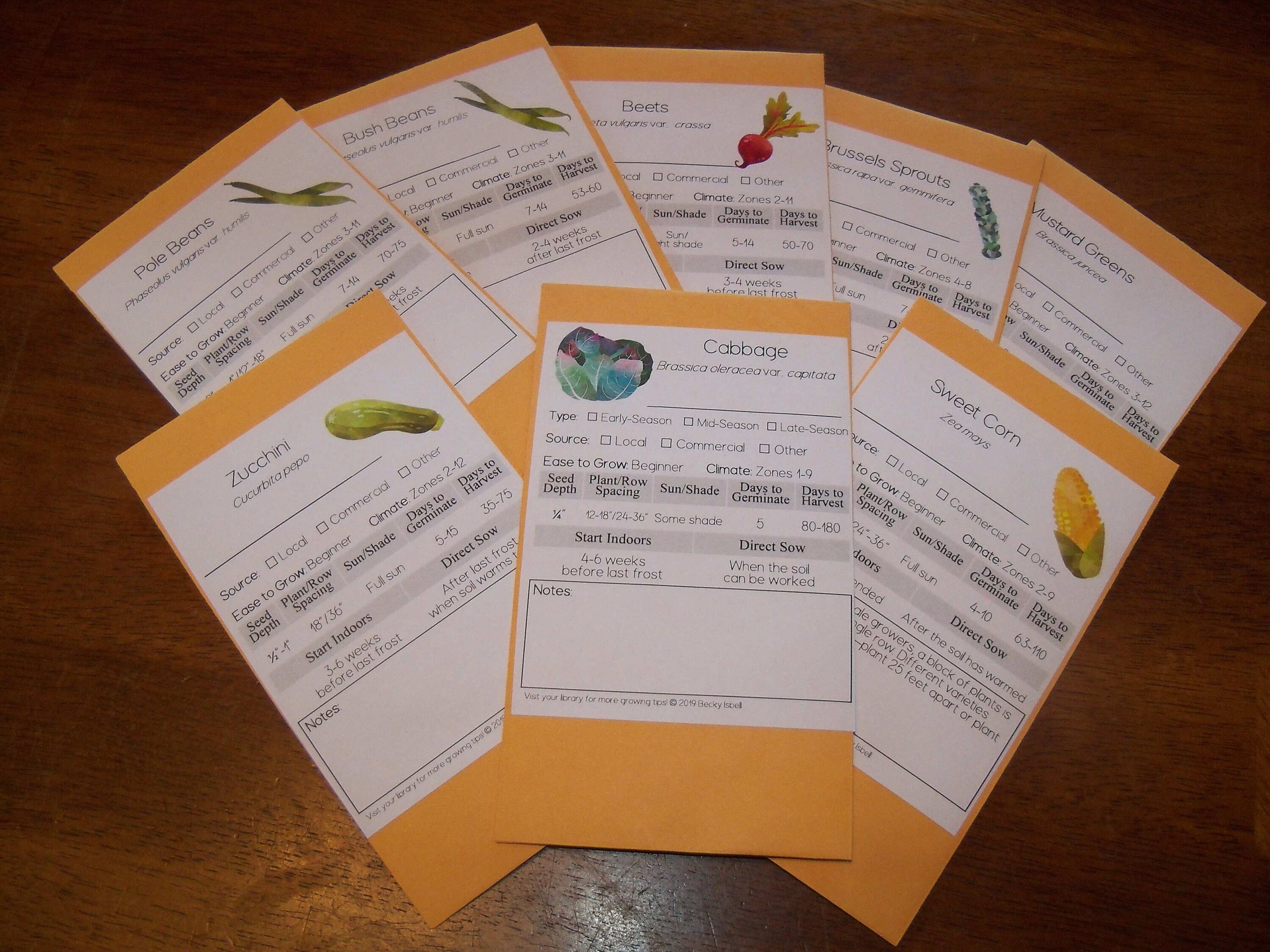 Seed Library Labeling Seed Library Labels 8 Garden Veggies Including Bush & Pole - Etsy
