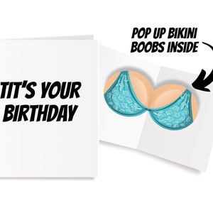 Carte d'anniversaire amusante et séduisante avec une fonction pop-up amusante