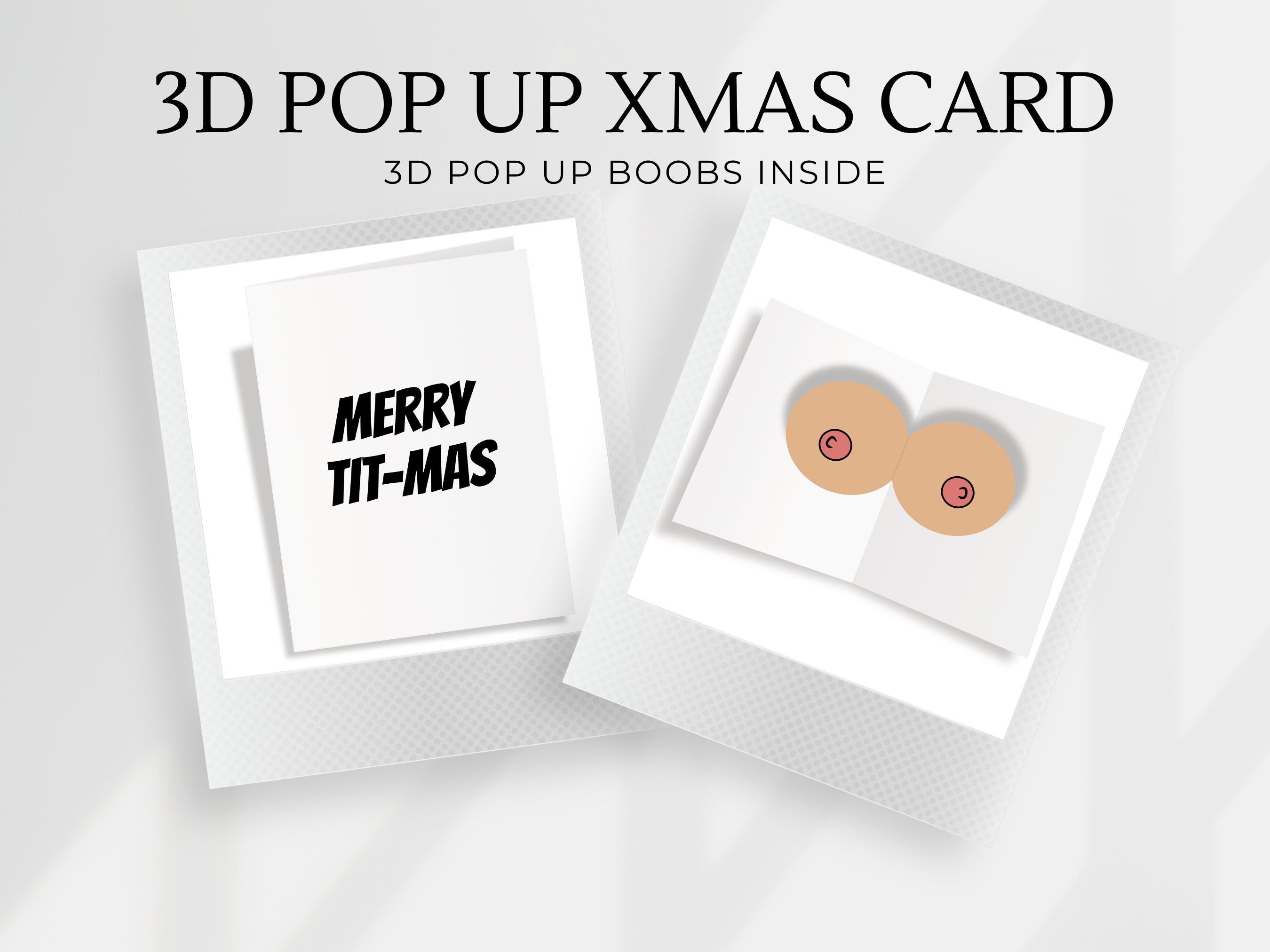 Boob Pop up Greeting Card, Merry Titmas, Adult Christmas Card, Funny  Christmas Card, Friendmas Card, Novelty Card -  UK