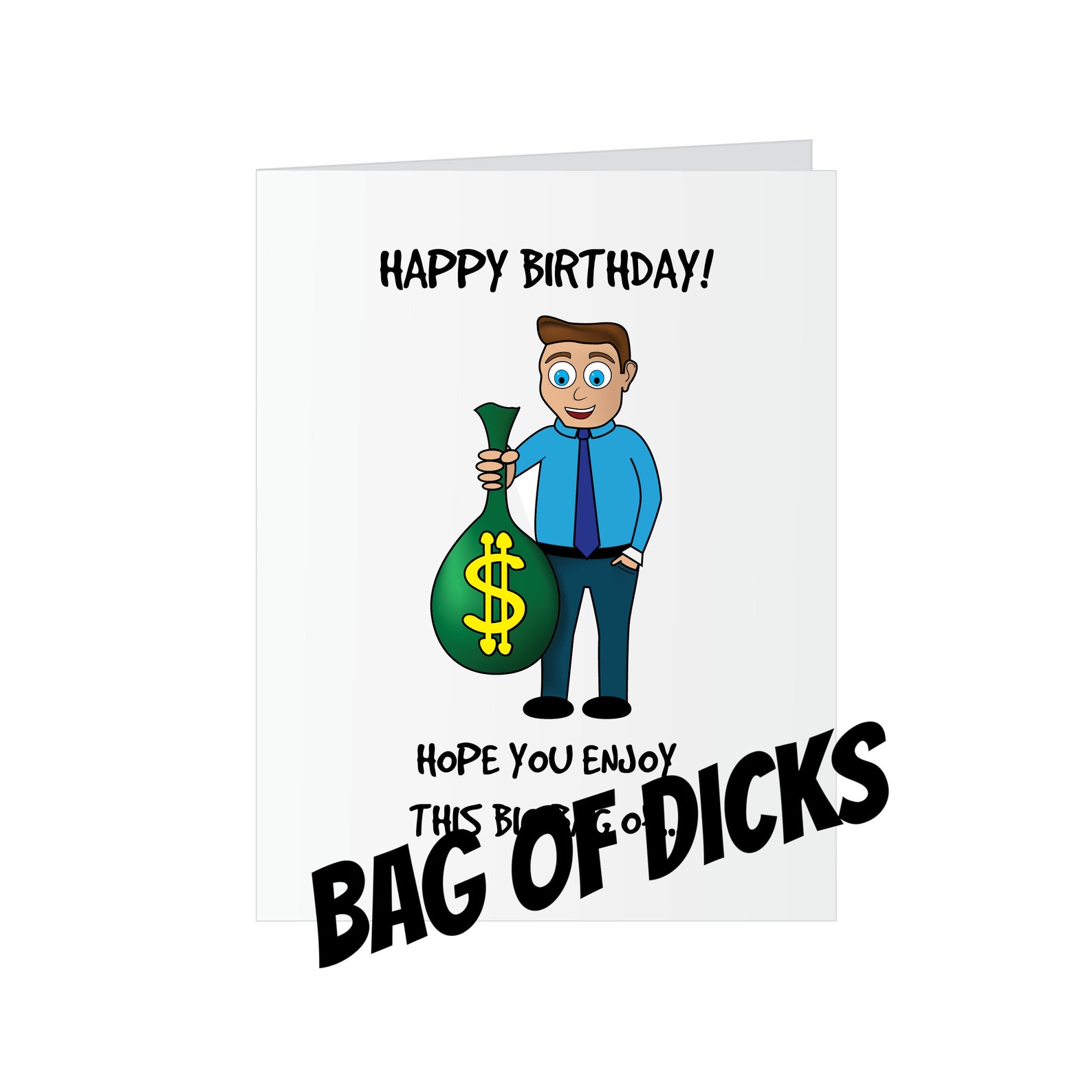 Crude Adult Birthday Card Funny Birthday Card for Him Bag | Etsy Canada