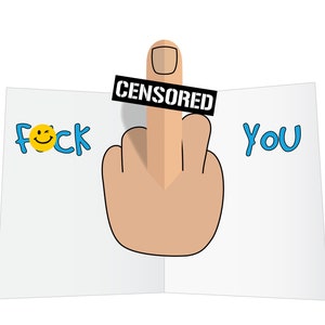 F*ck You Card (Mature) / Drôle / Cartes d’anniversaire grossières - Carte du majeur