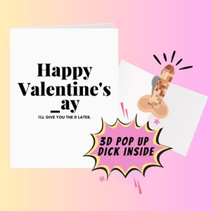 Carte de Saint-Valentin pop-up coquine - Une surprise coquine à l'intérieur !