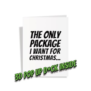 Funny Christmas Card - Pop Up Christmas Card - Crude Christmas Cards -  Christmas Card For Boyfriend Husband - For Him