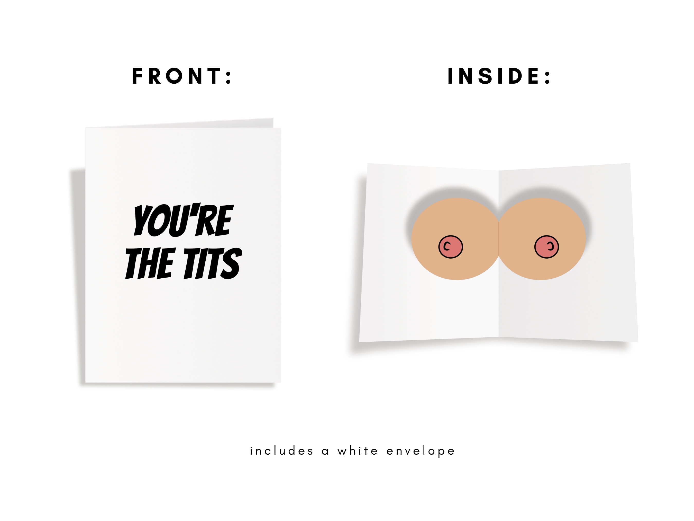 You're the Tits Pop up Boobs Card Big Boobs Everyday Greeting Card