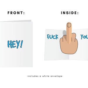 Cheeky Pop-Up Middle Finger Greeting Card – Funny Adult Humor Card for Any Occasion image 2