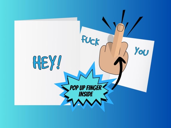 Cheeky Pop-Up Middle Finger Greeting Card – Funny Adult Humor Card for Any Occasion