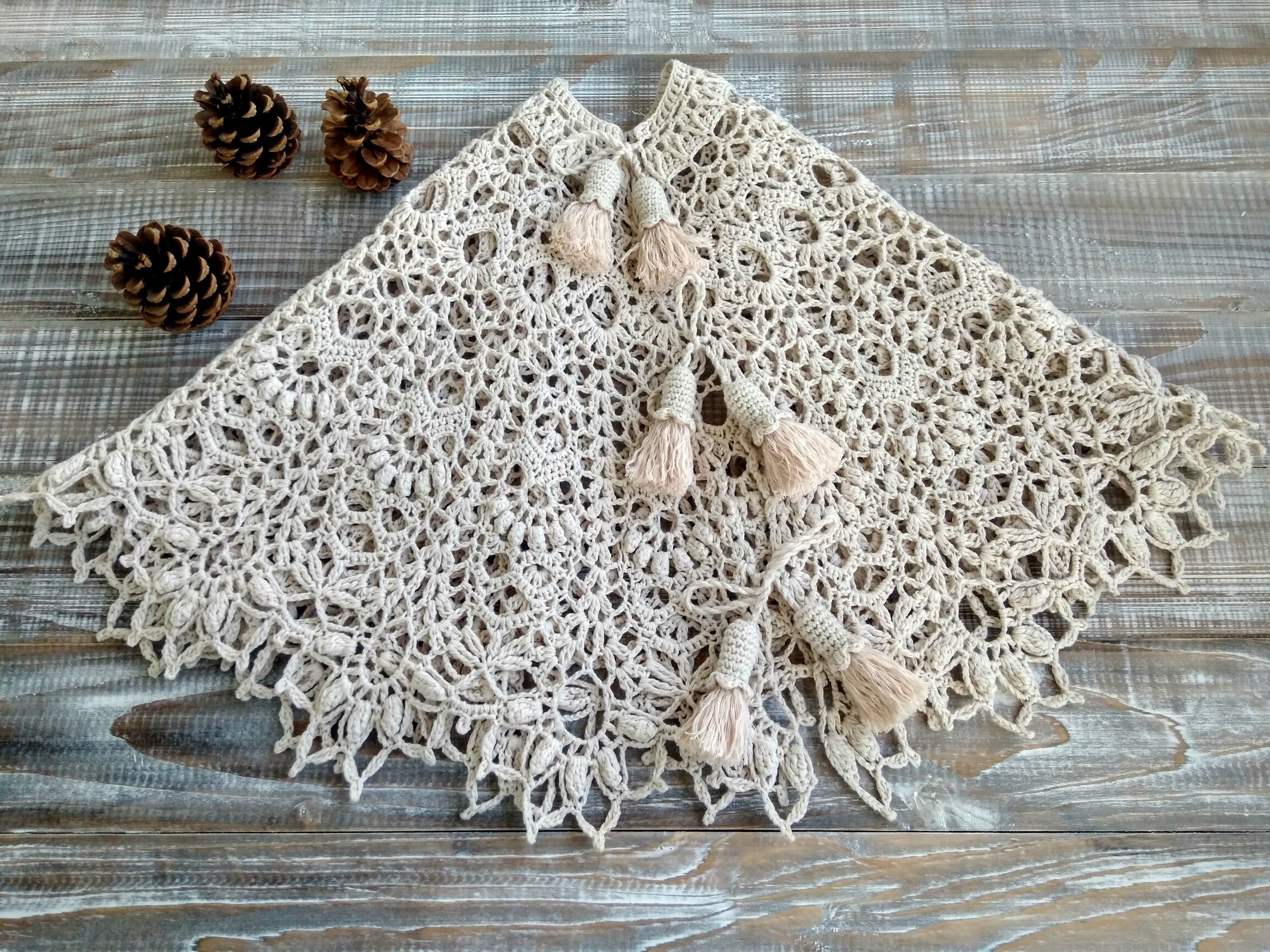 Christmas tree skirt Rustic 32 inches Doily tree skirt Custom Etsy