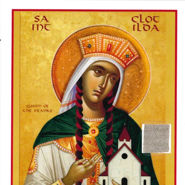 Tertio Ordo Relic of Saint Clotilda - Queen of the Franks and Patroness of Queens, Brides, Widows, Parents and Adopted Children