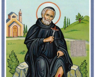 Reliquia de San Peregrino: Patrono de los enfermos de cáncer, lino histórico.