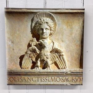 Sol Invictus - From an Ancient Roman Altar - 12x12" Canvas Wall Art