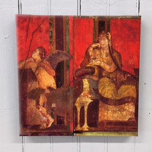 Ancient Rome - Pompeii- Villa of the Mysteries Initiation Final Scenes - 12x12&quot; Canvas Wall Art
