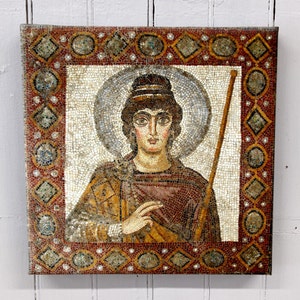 The Lady of Carthage -  Image from  a 6th Century Mosaic of an Empress - 12x12&quot; Canvas Wall Art